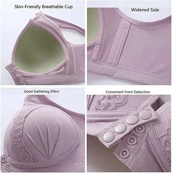 🔥Hot sale🔥Front Button Breathable Skin-Friendly Cotton Bra