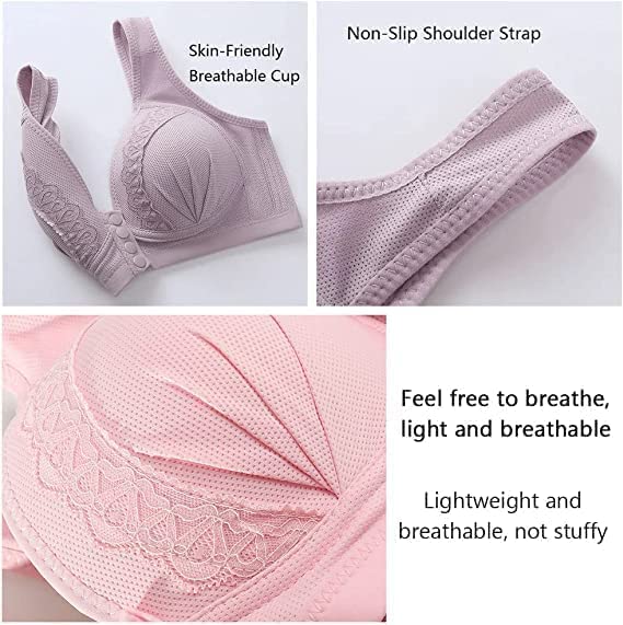 🔥Hot sale🔥Front Button Breathable Skin-Friendly Cotton Bra