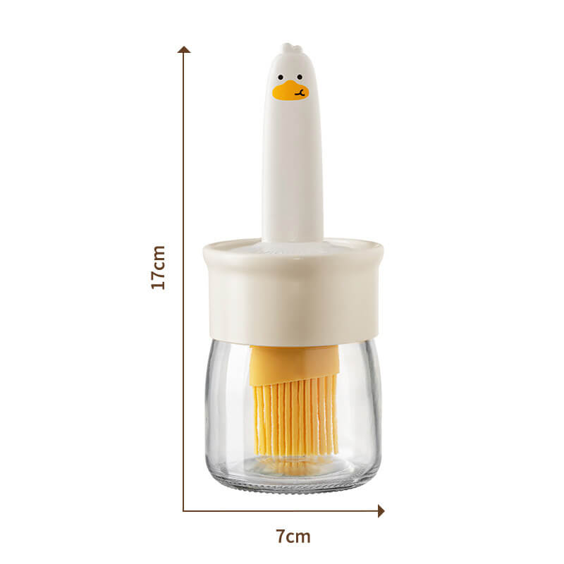 Oil silicone brush with glass bottle