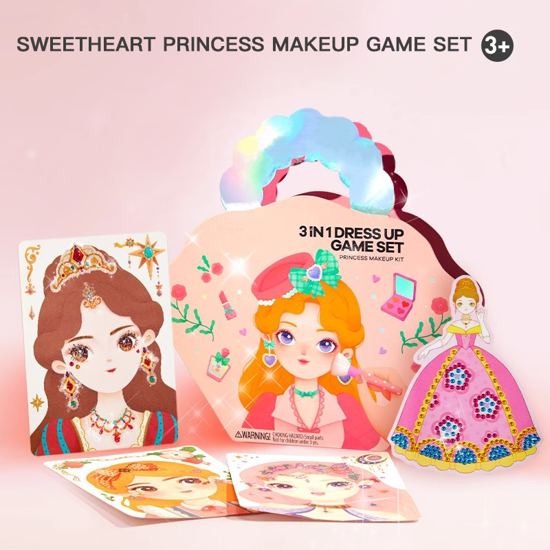 🔥💅Fantasy 3-in-1 Princess Dress Up & Make Up Game Set💝