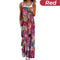 Women's Summer Bohemian Wide Leg Jumpsuit with Pockets