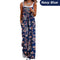 Women's Summer Bohemian Wide Leg Jumpsuit with Pockets