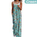 Women's Summer Bohemian Wide Leg Jumpsuit with Pockets