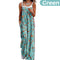 Women's Summer Bohemian Wide Leg Jumpsuit with Pockets