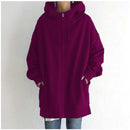 Women's Autumn/Winter Zipper Hooded Sweater