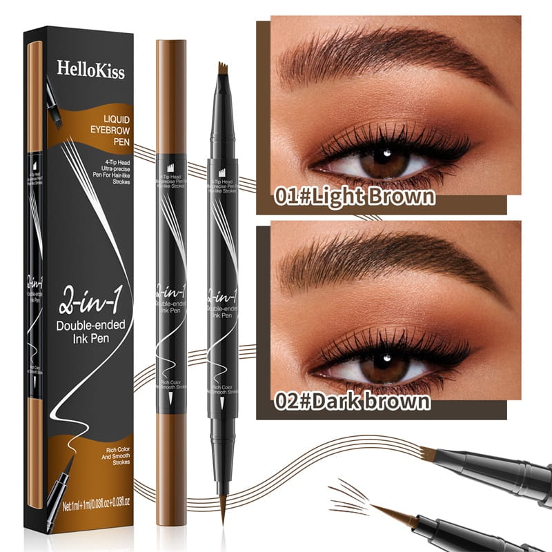 💓2-In-1 Waterproof Long-Lasting Eyebrow Pen - vimin