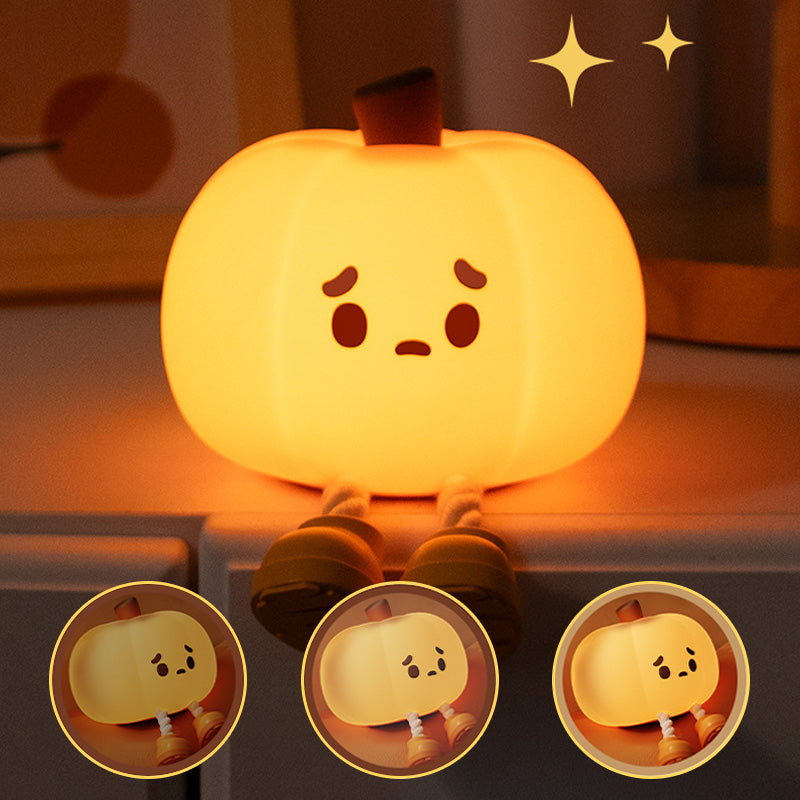 🎁Gift Choice🎁 - Cute Dimmable Silicone Pumpkin Nightlight Lamp - vimin