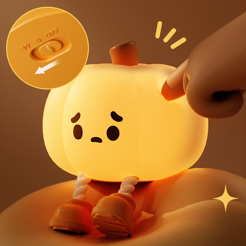 🎁Gift Choice🎁 - Cute Dimmable Silicone Pumpkin Nightlight Lamp - vimin