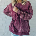 Women's Trendy Loose Fit Crew Neck Long Sleeve Sweatshirt