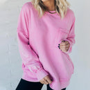 Women's Trendy Loose Fit Crew Neck Long Sleeve Sweatshirt