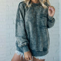 Women's Trendy Loose Fit Crew Neck Long Sleeve Sweatshirt