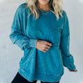 Women's Trendy Loose Fit Crew Neck Long Sleeve Sweatshirt