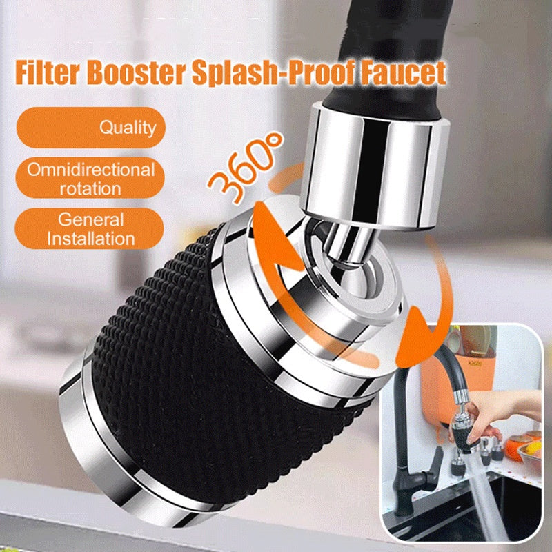 🔥Limited Time 49% OFF🔥Splash proof booster swivel kitchen filter tap