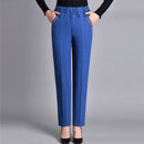 Women's Side-Pocket Full Elastic Waist Jeans