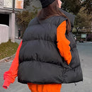 Women's Quilted Puffer Vest with Pockets - vimin