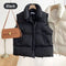 Women's Quilted Puffer Vest with Pockets - vimin