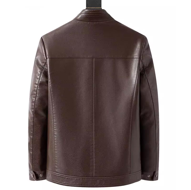 Men's Warm Plush Lining Leather Jacket Coat - Gift for Him!