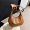 Women's Classic Solid Color Zipper Shoulder Bag - vimin