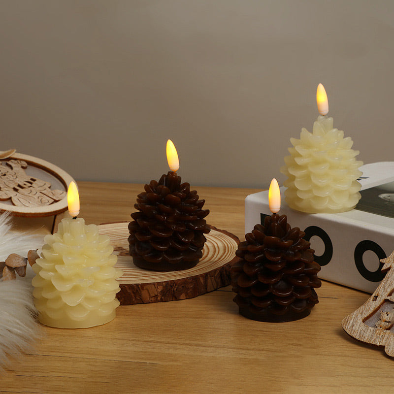 🎄Last Day BUY 1 GET 1 FREE🎁Flameless LED Pine Cone Candles for Holiday Decor