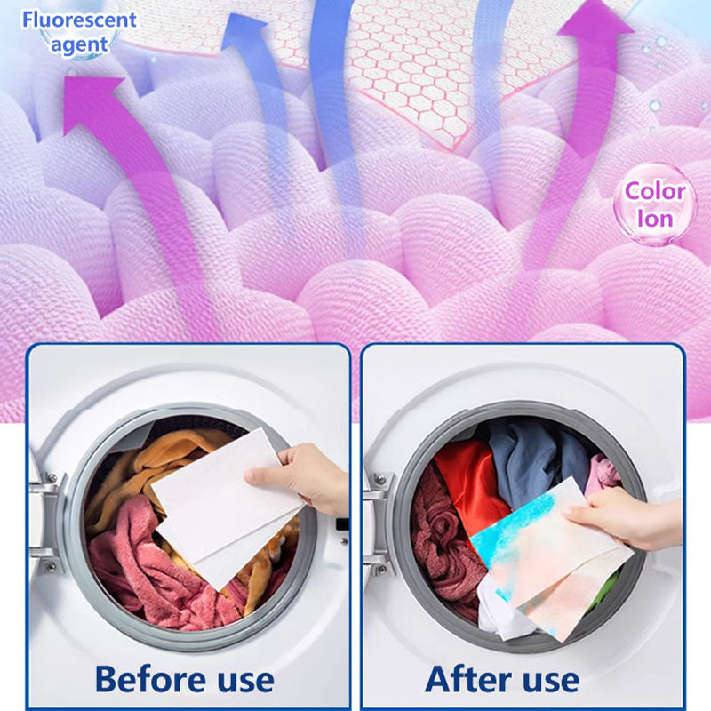 👗Color Catcher Laundry Sheets - Prevent Dye Transfer in Washing Machine - vimin