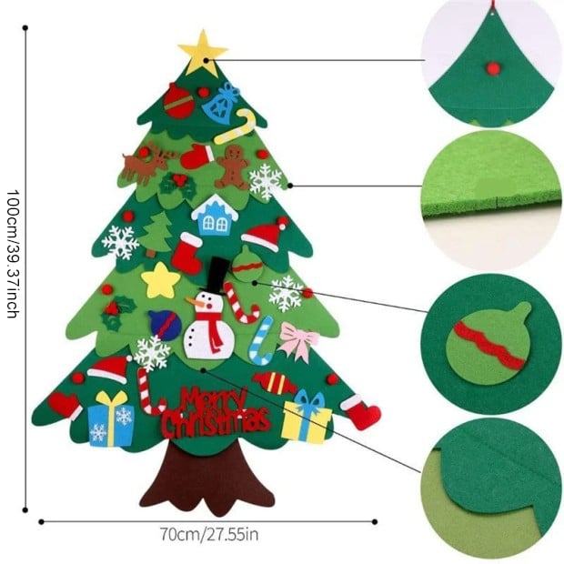 🎄Christmas Promotion 49% OFF🎁DIY Felt Christmas Tree Set - vimin