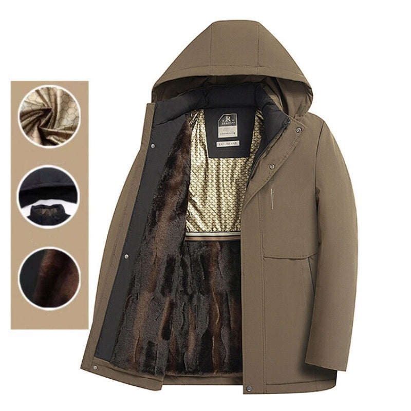 💥Christmas Special Offer💥Men's Winter Thermal Thick Hooded Parka Coat