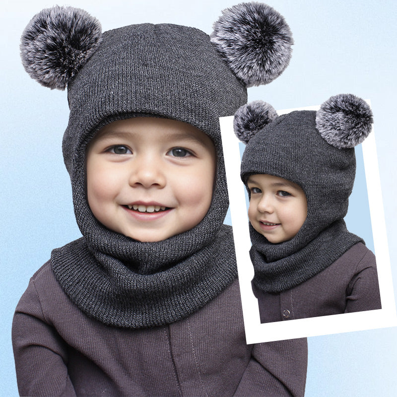 🔥Hot Sale 49% OFF🔥Children's winter hat with ear muffs and pom-poms