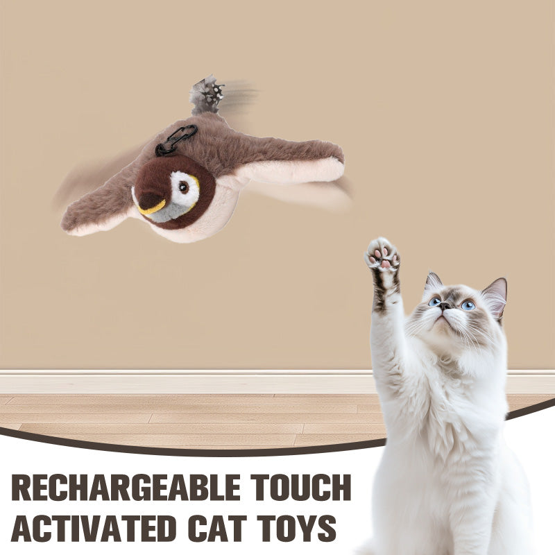 💥Hot Sale 49% OFF ONLY TODAY😻Rechargeable Touch Activated Cat Toys with Realistic Sounds Effects🐦 - vimin