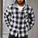 🔥New Year Sale🔥Men's Versatile Hooded Plaid Flannel Shirt