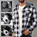 🔥New Year Sale🔥Men's Versatile Hooded Plaid Flannel Shirt