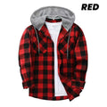 🔥New Year Sale🔥Men's Versatile Hooded Plaid Flannel Shirt