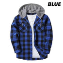 🔥New Year Sale🔥Men's Versatile Hooded Plaid Flannel Shirt